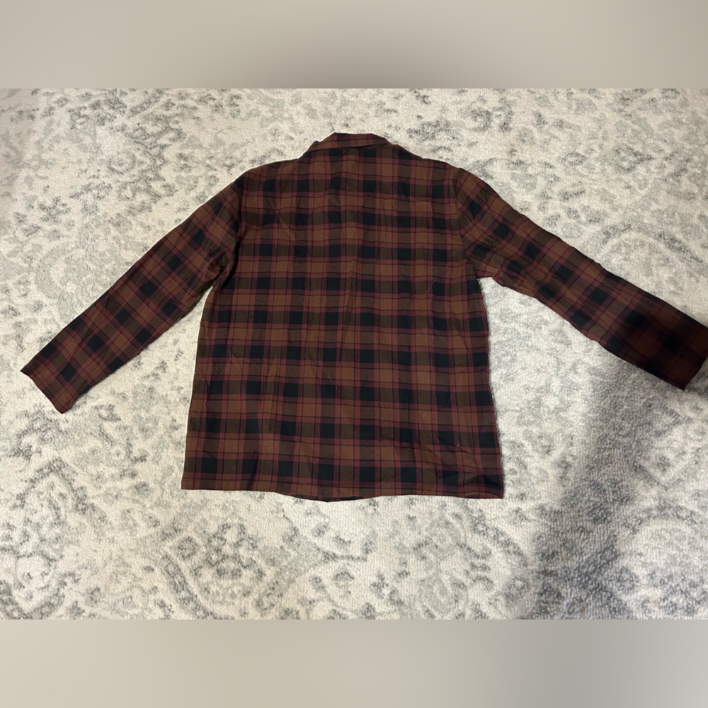 Evermore "I Almost Jumped In" flannel pajama top button up Taylor Swift Top only - Picture 10 of 12